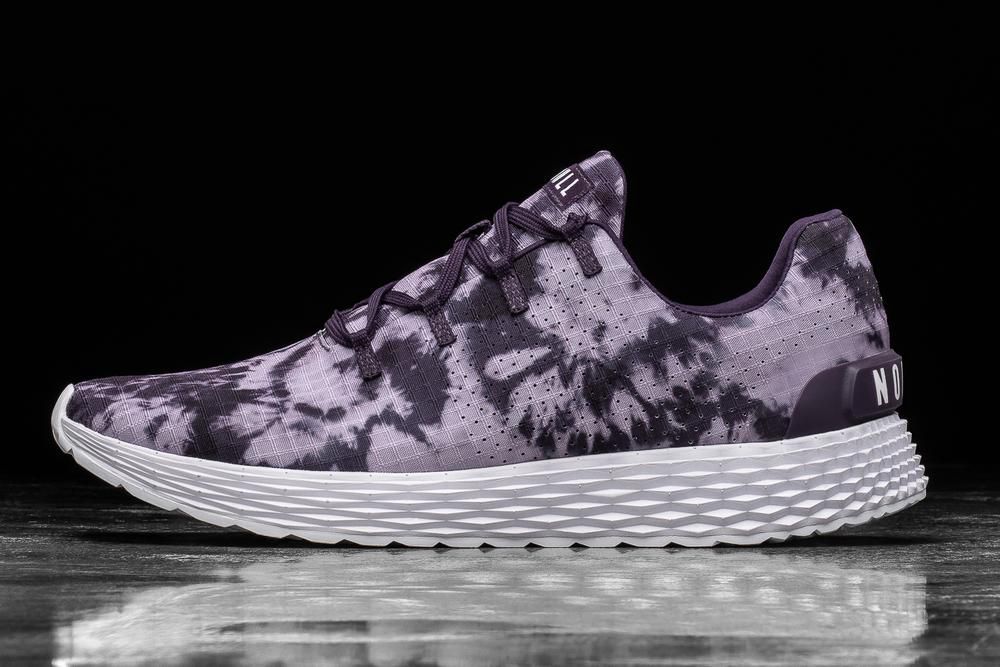 Chaussure Running NOBULL Femme Violette Tie-Dye - Chaussures NOBULL Wisteria Tie-Dye Ripstop,France